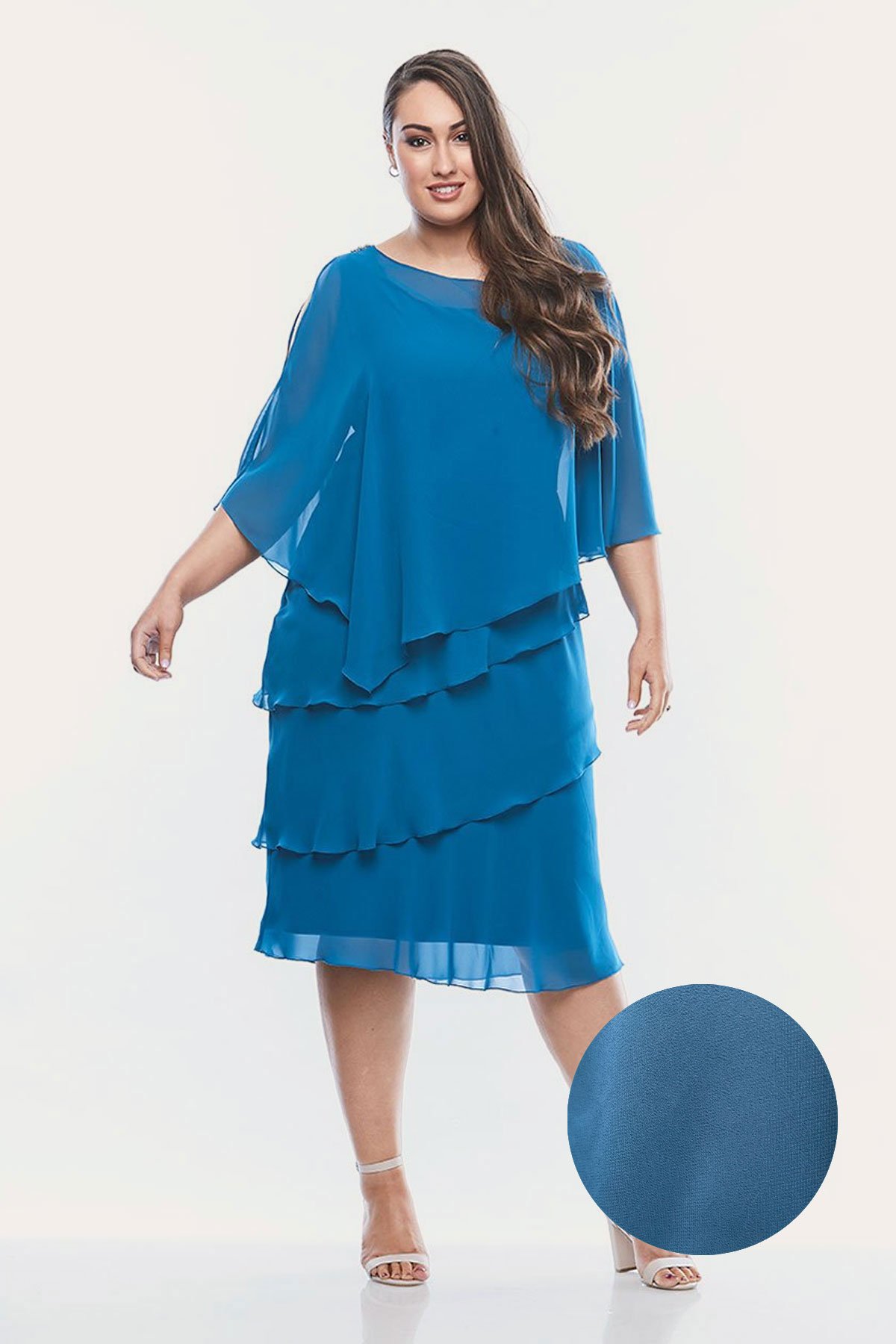 Layla Jones Dress Chiffon Ruffled Layers Lj0003 - Image 12