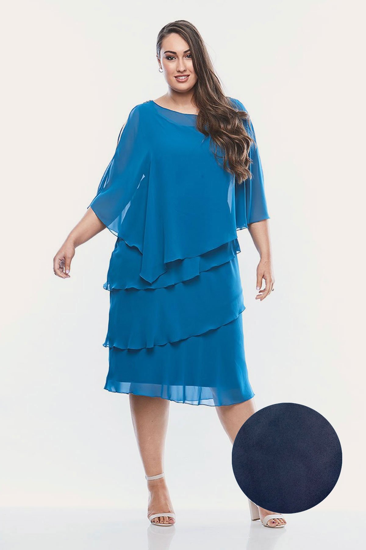 Layla Jones Dress Chiffon Ruffled Layers Lj0003 - Image 11