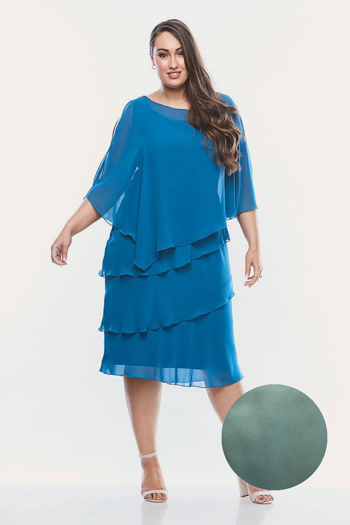 Layla Jones Dress Chiffon Ruffled Layers Lj0003 - Image 10