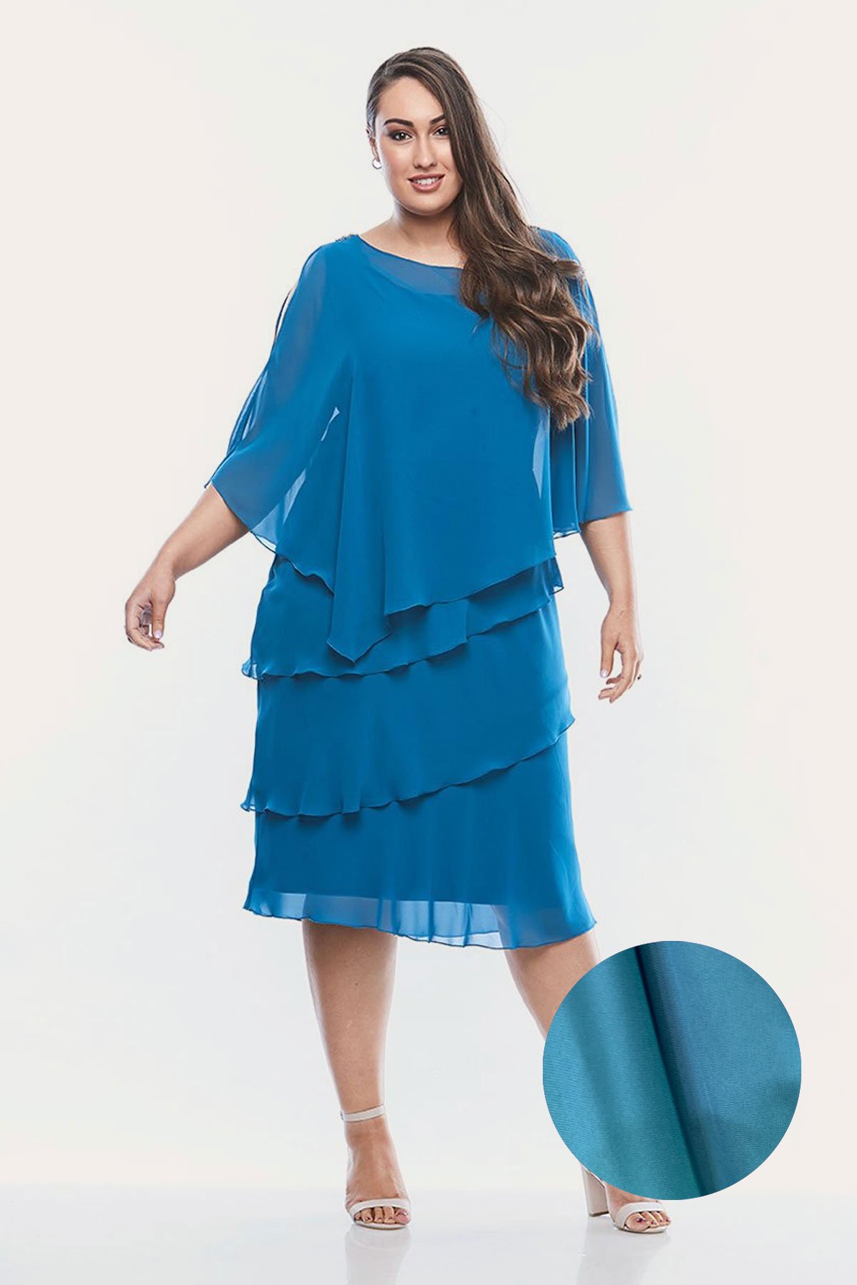 Layla Jones Dress Chiffon Ruffled Layers Lj0003 - Image 14