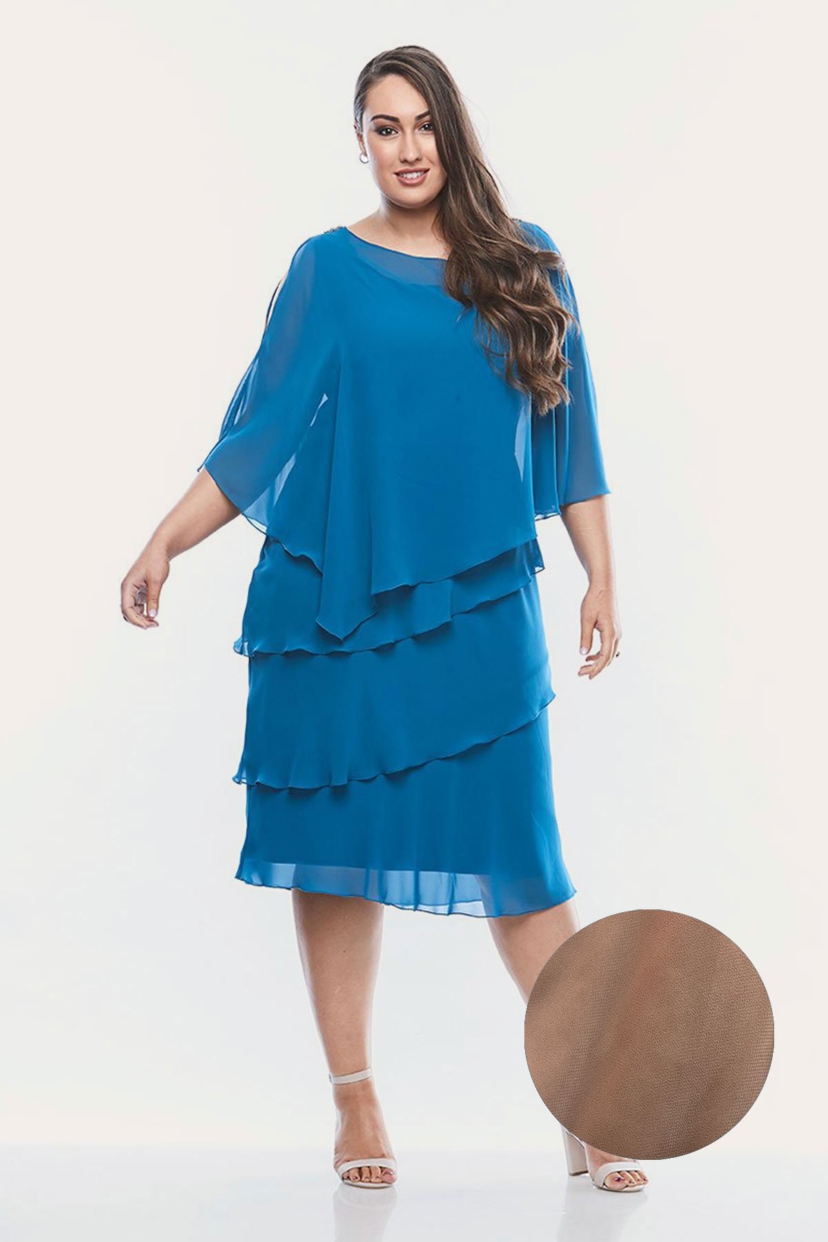 Layla Jones Dress Chiffon Ruffled Layers Lj0003 - Image 9