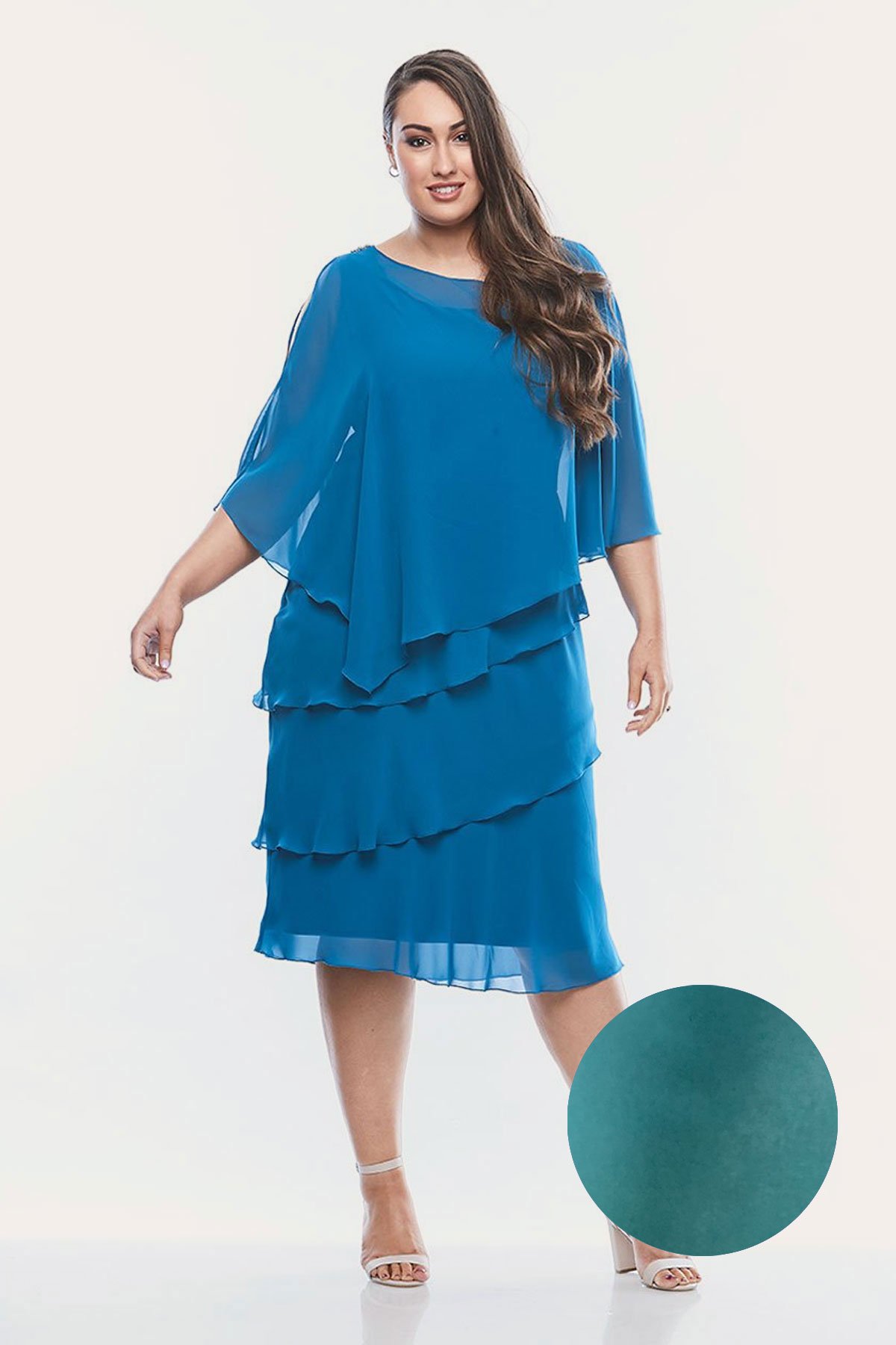Layla Jones Dress Chiffon Ruffled Layers Lj0003 - Image 13