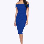 Zaliea Off Shoulder Fitted Dress Z0223 - Thumbnail Image 3