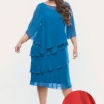 Layla Jones Dress Chiffon Ruffled Layers Lj0003 - Thumbnail Image 2