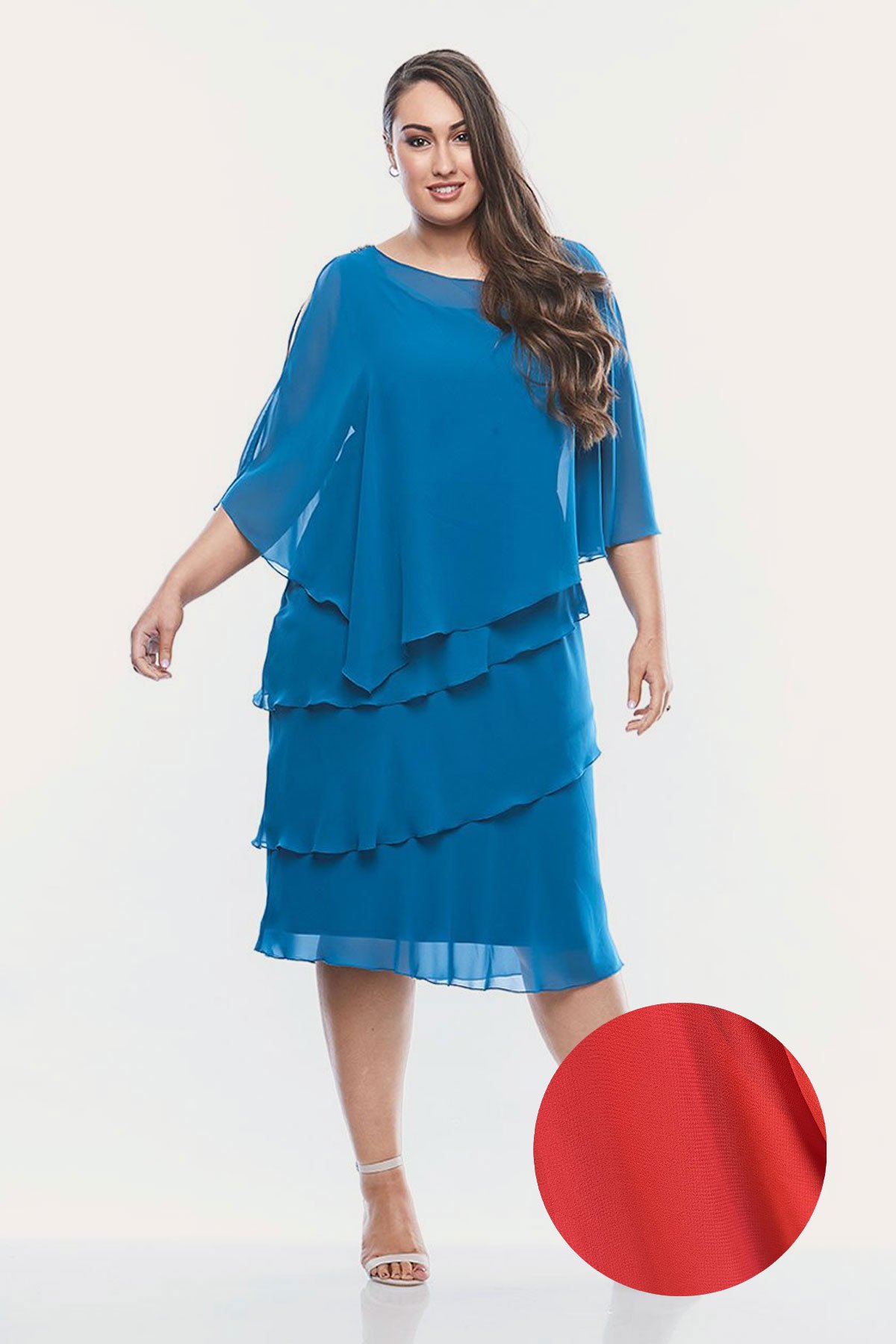 Layla Jones Dress Chiffon Ruffled Layers Lj0003 - Image 2