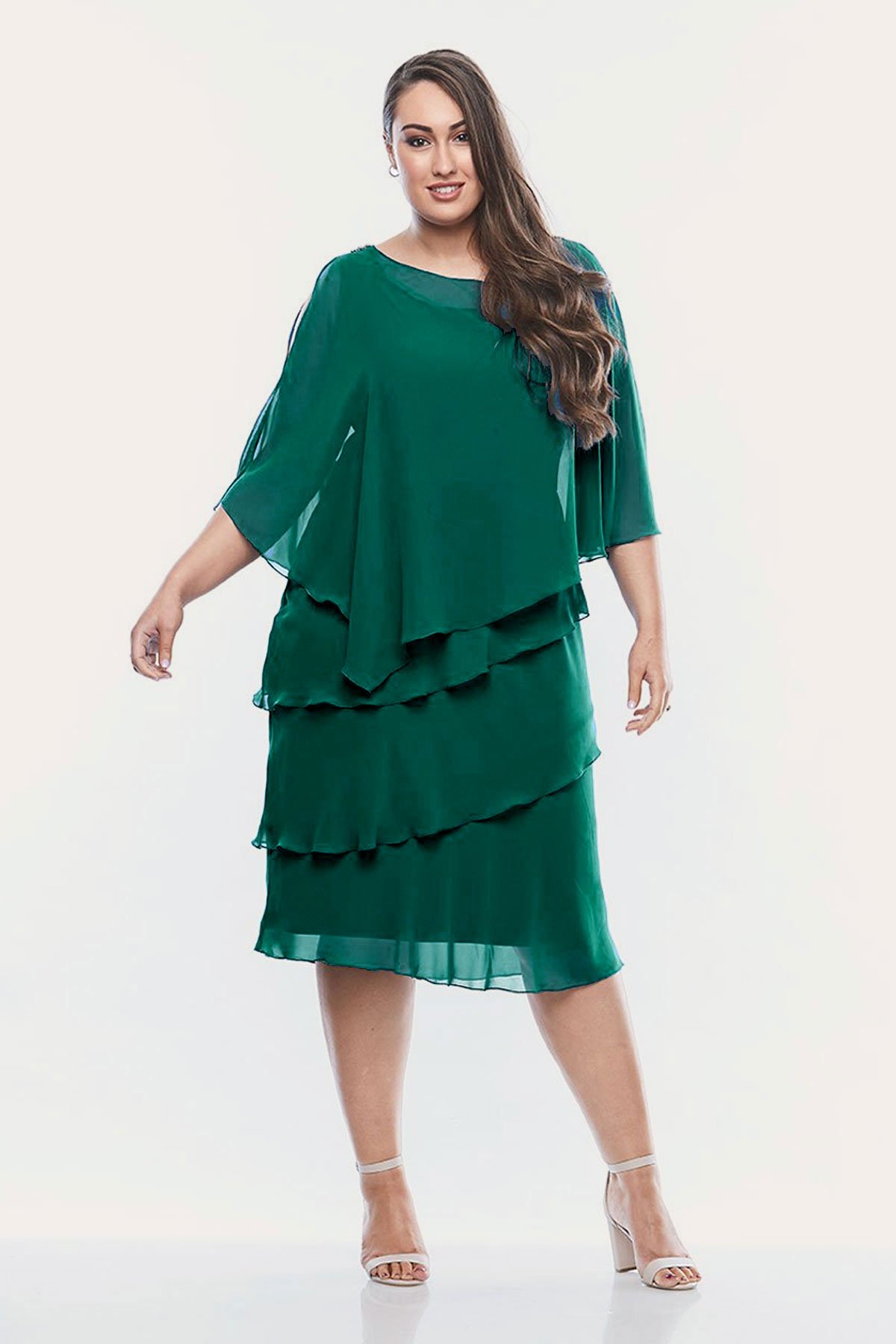 Layla Jones Dress Chiffon Ruffled Layers Lj0003 - Image 3