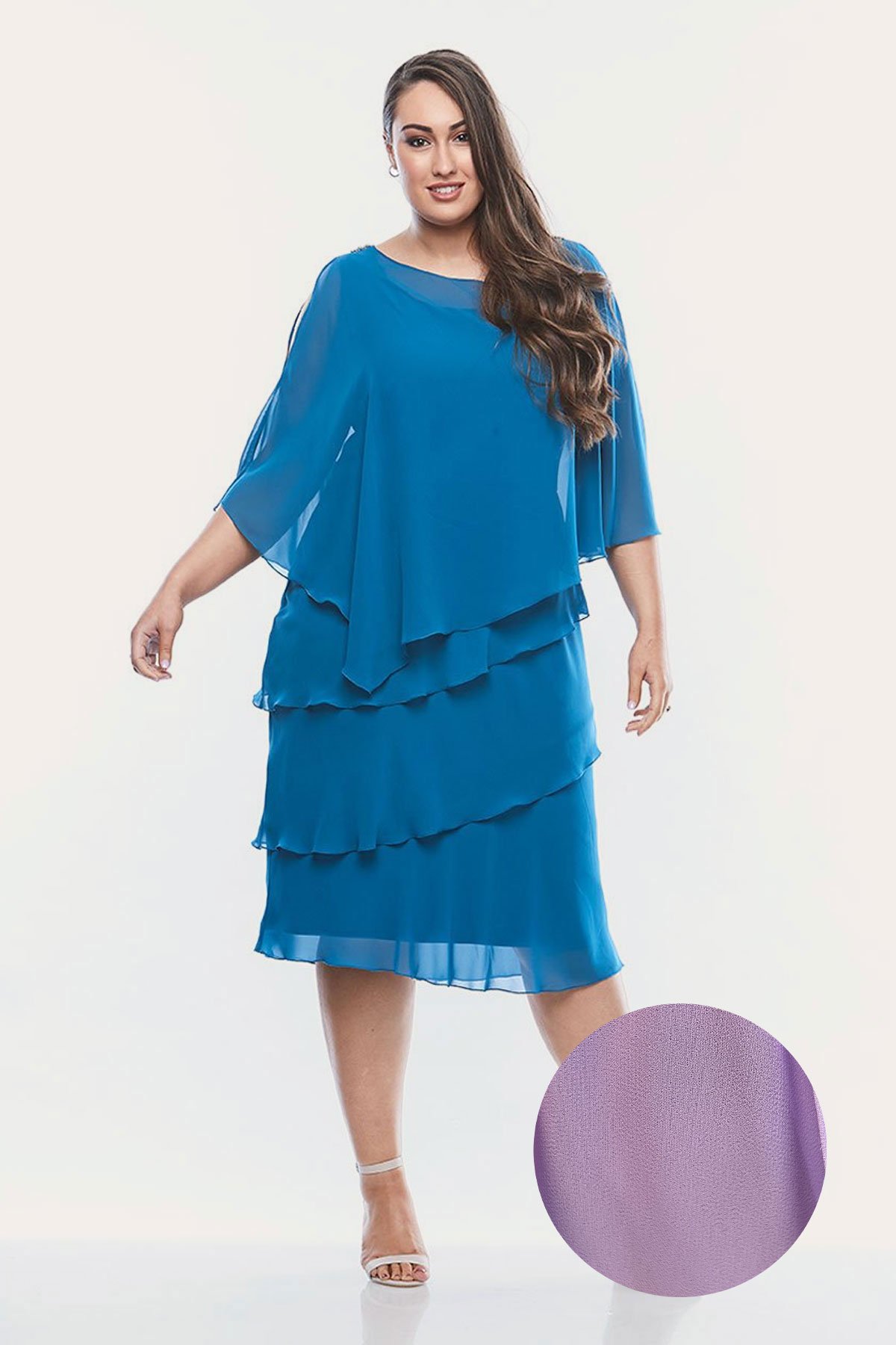 Layla Jones Dress Chiffon Ruffled Layers Lj0003 - Image 5