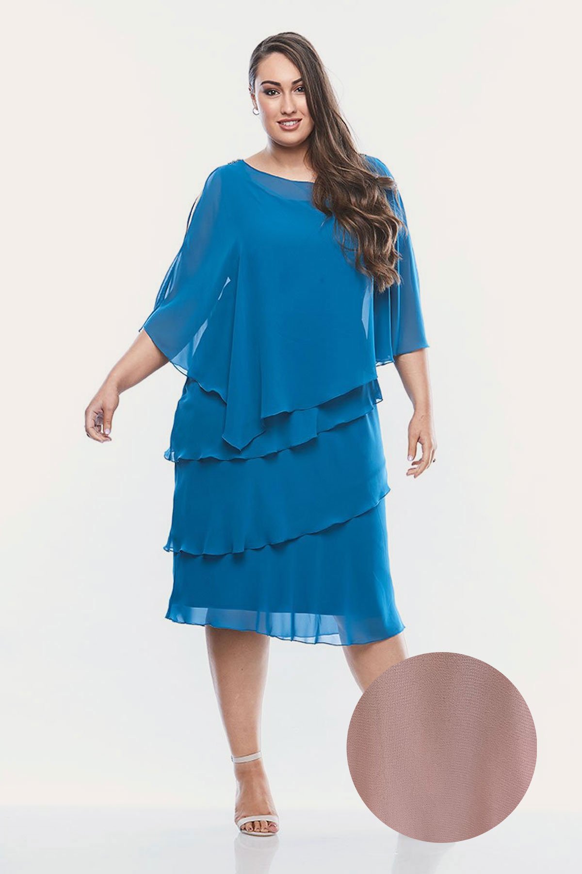 Layla Jones Dress Chiffon Ruffled Layers Lj0003 - Image 6