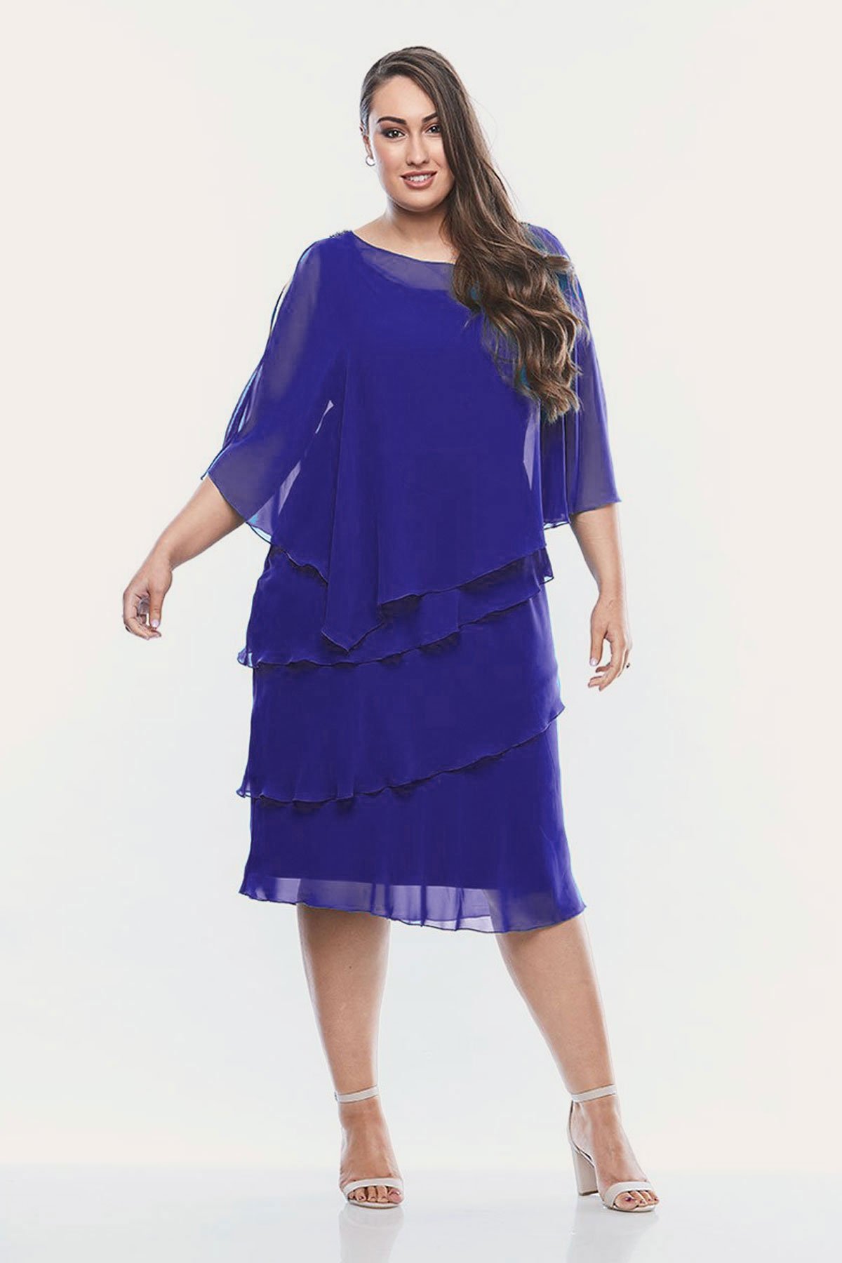 Layla Jones Dress Chiffon Ruffled Layers Lj0003 - Image 4