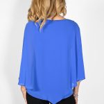 Frank Lyman Diamante V Neck Cuff Overlay Top 232141 - Thumbnail Image 6