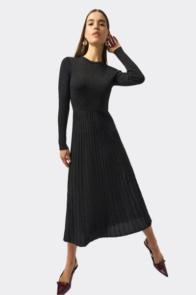Joseph Ribkoff Fit And Flare Lurex Dress 253987