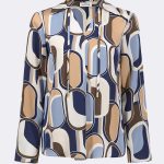 Recycled Satin Geometric Top Blue 263071 CC36976 main