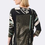 Silky Knit Abstract Print Boxy Tunic Stone 263224 CC37140 back