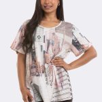 Diamonte Print Tee Pink Ma1010 CC37101