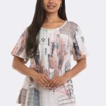 Diamonte Print Tee Pink Ma1010 CC37101 2