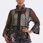 High Neck Mesh Jacket Black Silver 34835 CC37094 2