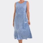 Sleeveless Spliced Midi Dress Blue 61786 CC37107 2