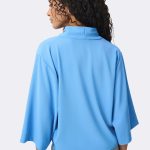 Boxy Front Tie Top Cornflower 271030 CC37706 back