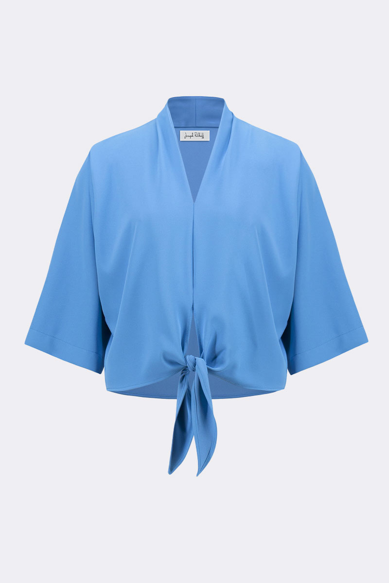 Boxy Front Tie Top Cornflower 271030 CC37706 shirt
