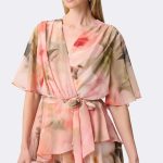 Chiffon Fit Flare Dress Apricot 271746 CC37694 close up