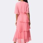 Chiffon Teired Wrap Dress Bellini 271763 CC37689 back