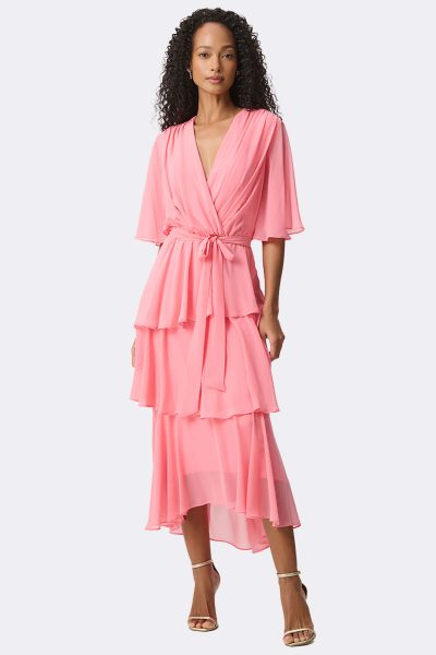 Chiffon Teired Wrap Dress Bellini 271763 CC37689 front