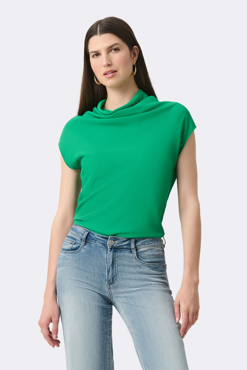Cowl Neck Top Green 271182 CC37711 front