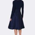 Crossover Tafeta Dress Indigo 269194 CC37714 back
