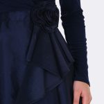 Crossover Tafeta Dress Indigo 269194 CC37714 close