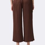 Crush Satin Culotte Pants Mahogany 271004 CC37710 back