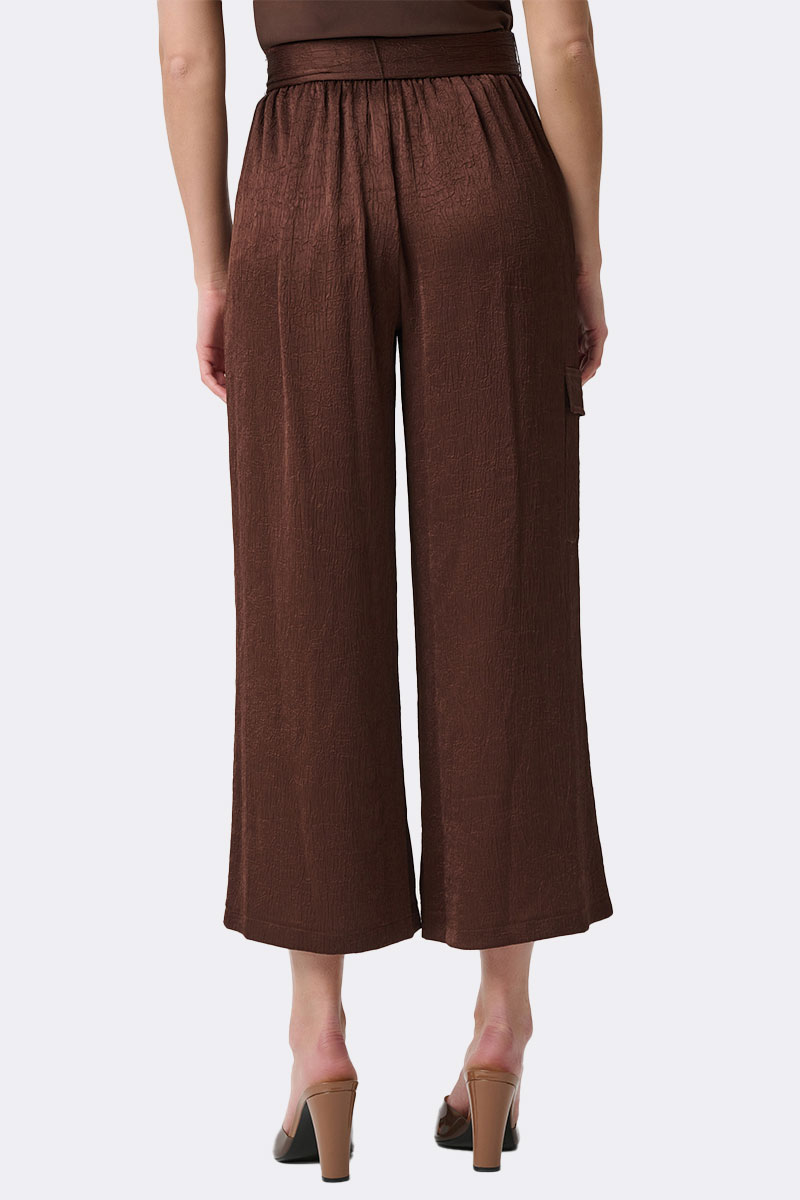 Crush Satin Culotte Pants Mahogany 271004 CC37710 back