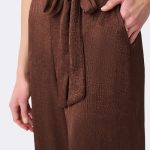 Crush Satin Culotte Pants Mahogany 271004 CC37710 close