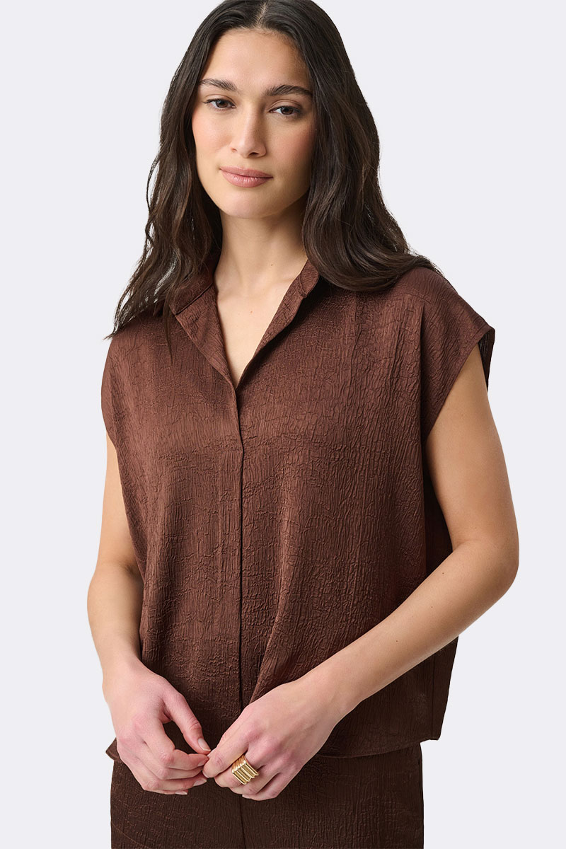 Crushed Dolman Sleeve Top Mahogany 271003 CC37685 front