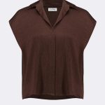 Crushed Dolman Sleeve Top Mahogany 271003 CC37685 shirt