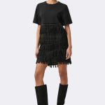 Faux Suede Fringe Skirt Black 264918 CC37669 set 2