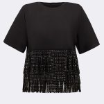 Faux Suede Fringe Top Black 264917 CC37668 shirt