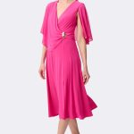 Flowy Wrap Dress Pink 271722 CC37695 angle