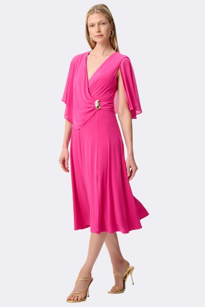 Flowy Wrap Dress Pink 271722 CC37695 angle
