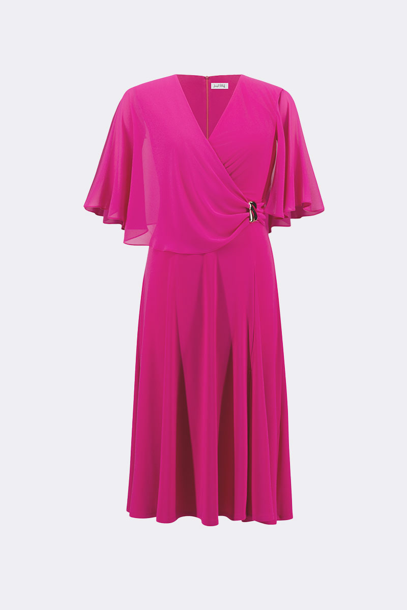 Flowy Wrap Dress Pink 271722 CC37695 dress