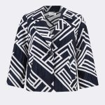 Jacquard Boxy Jacket Navy White 271073 CC37702 jacket