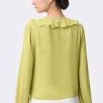 Long Sleeve Ruffle Top Wasabi 271180 CC37697 back