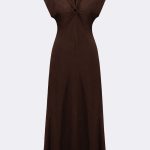 Midi A Line Dress Mahogany 271090 CC37701 dress