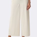 Poplin Culotte Pant Stone 271048 CC37705 front