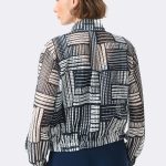 Printed Mesh Zip Jacket Indigo 271617 CC37696 back
