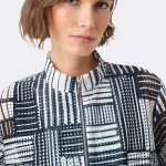 Printed Mesh Zip Jacket Indigo 271617 CC37696 close