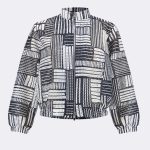 Printed Mesh Zip Jacket Indigo 271617 CC37696 jacket