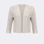 Rhinestone 3 4 Sleeve Jacket Sand 271750 CC37692 jacket