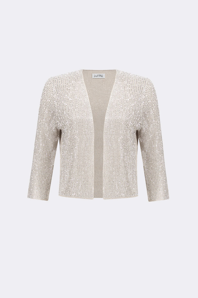 Rhinestone 3 4 Sleeve Jacket Sand 271750 CC37692 jacket