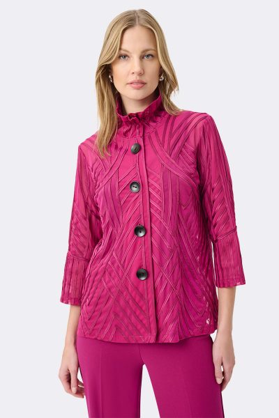 Ribbon Swing Jacket Magenta 264710 CC37666 front