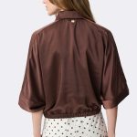 Satin Blouson Jacket Mahogany 271974 CC37707 back